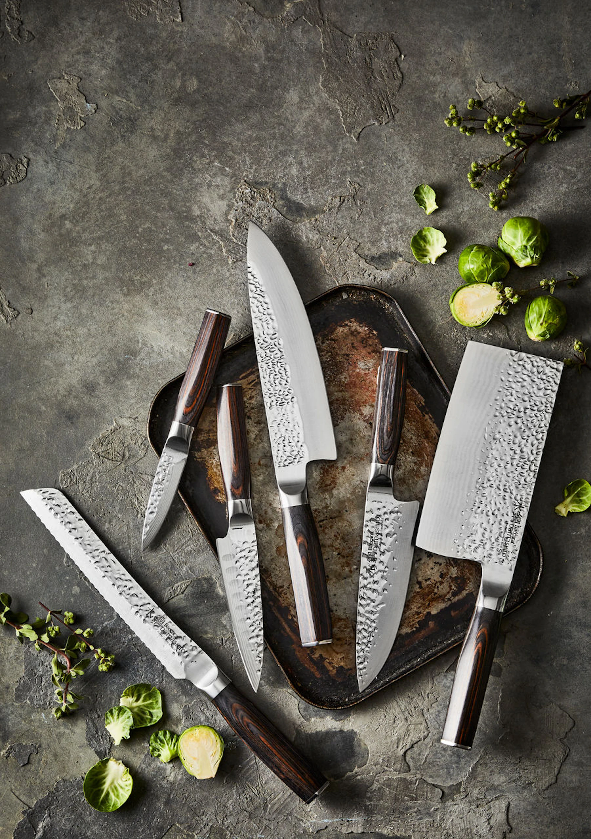 Baccaratナイフフォークレスト Damashiro Emperor Range - Cleavers & Santoku Knives - Baccarat
